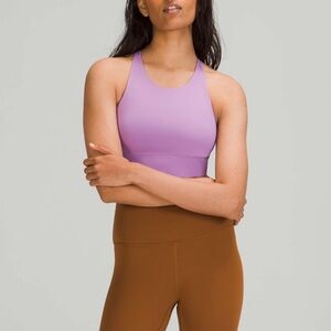 Lululemon high neck longline energy bra wisteria purple